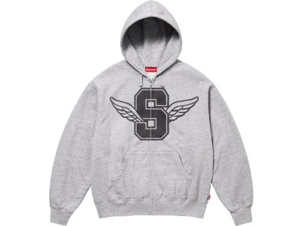wings zip up hooded sweatshirt heather grey 4