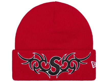 fall winter2025 new era r tribal s logo beanie red 0 ad 0