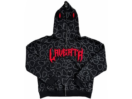 SWAMP hoodie black, red