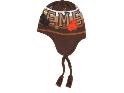 fall winter2025 felt applique earflap beanie brown 1 ad 1