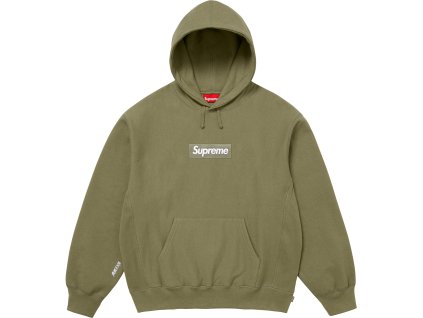 fall winter2025 box logo hooded sweatshirt light olive 6 ad 6