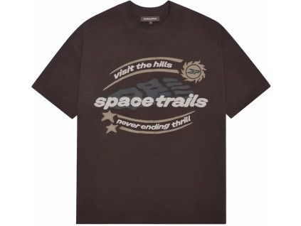 Broken Planet Space Trails T shirt Mocha Brown