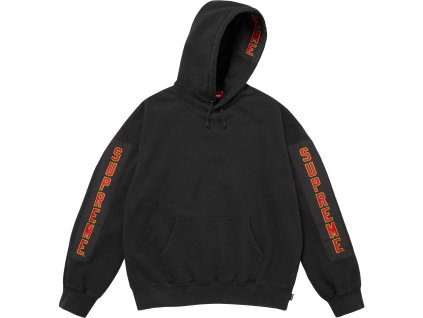 fall winter2025 woven patches hooded sweatshirt black 15 ad 15