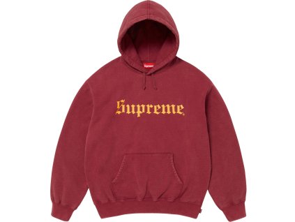 fall winter2025 washed old english hooded sweatshirt cardinal 0 ad 0