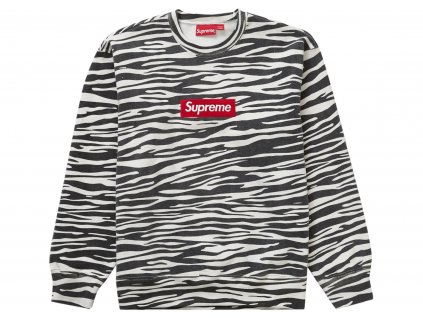 Supreme Box Logo Crewneck FW22 Zebra 1