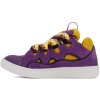 purple and yellow leather curb sneakers (4)