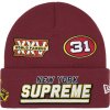 fall winter2025 new era r football beanie cardinal 0 ad 0