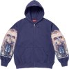 fall winter 2025 supreme michael jackson r dangerous zip up hooded sweatshirt washed navy details 1