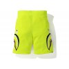 BAPE A Bathing Ape Neon Shark Sweat Shorts Yellow