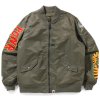 BAPE Shark Loose Fit MA 1 Jacket Olivedrab