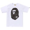 BAPE Layered Line Camo Big Ape Head Tee White Black