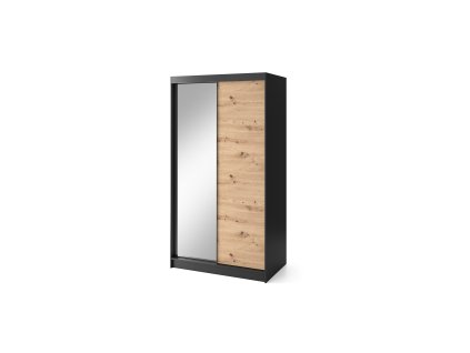 Esville II se zrcadlem (Varianta Esville II se zrcadlem Dąb Artisan, Czarny MatNeuplatňuje se)