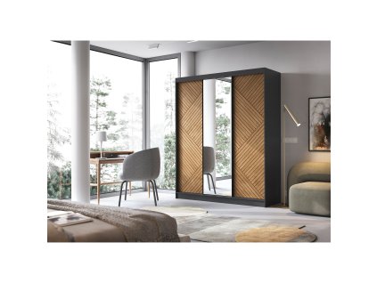 Marrphy III se zrcadlem (Varianta Marrphy III se zrcadlem Dąb Caramel, Czarny MatNeuplatňuje se)