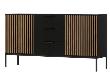 Meorati 150 Komoda otřepy/Dąb Artsian (Varianta Meorati 150 Komoda otřepy/Dąb Artsian Czarny Mat, Dąb ArtisanNeuplatňuje se)