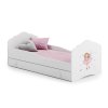 Postel s matrací a šuplíkem CASIMO GIRL WITH WINGS 140x70 (Barva Bílá, Šířka 78)