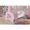 Postel s matrací, zábranou a šuplíkem PEPE GIRL WITH WINGS 160x80 (Barva Bílá, Šířka 88)