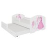 Postel dvojitá s bariérou a matracemi PEPE II GIRL WITH WINGS 160x80 (Barva Bílá, Šířka 88)