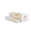 Postel dvojitá s bariérou a matracemi PEPE II GIRL WITH WINGS 160x80 (Barva Bílá, Šířka 88)