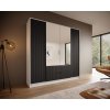 Otevírací skříň se zrcadly Norel 200 (Barva Grafit, Šířka 200)