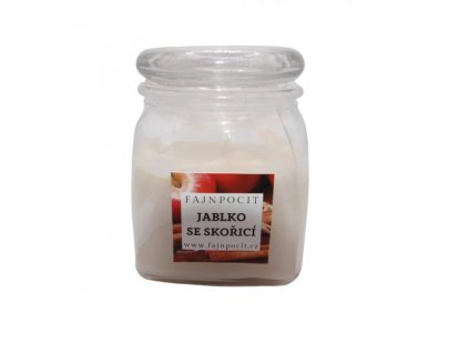 3456 1 fajnpocit svicka voskova ve sklenene doze jablko se skorici