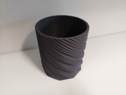 Stojan na tužky PLA šedý spirálovitý