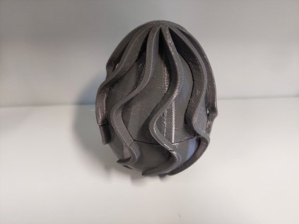 Velikonoční vajíčko s překvapením PETG šedé vlnkový vzor