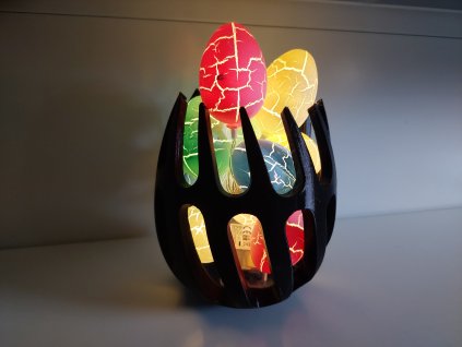 Designový velikonoční koš „Shadow Cage“ PETG černý