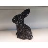 Perforovaný velikonoční zajíc černý