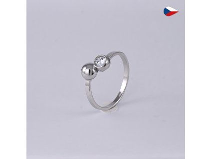 Ag925 RH.,prsten 1kam. 3.5 mm