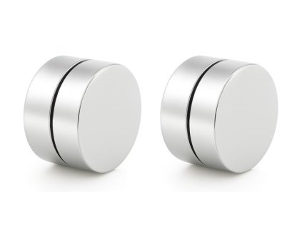 panske nausnice magneticke jadro strieborne