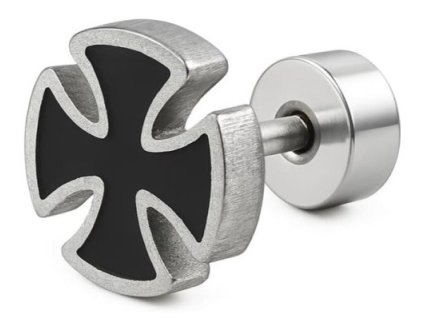 panske nausnice ocelovy kriz