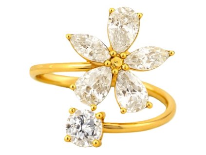 damsky prsten trblietavy kvet