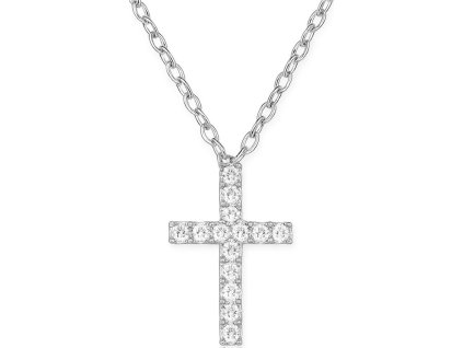 Dámsky náhrdelník Crystal Faith z chirurgickej ocele so zirkónovým krížikom symbolizujúcim vieru a svetlo.