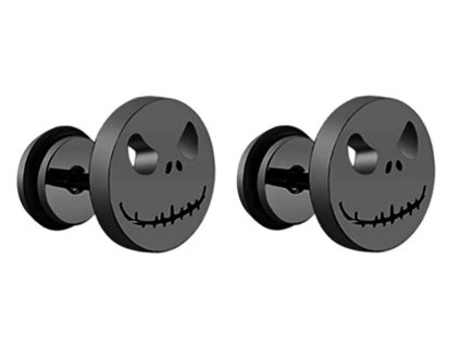 Fashionable Stainless Steel Skull Earrings Trendy Men s Ear Jewelry Geometric Pattern Unisex Stylish Hoop Earrings