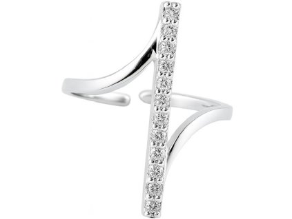 damsky prsten chirurgicka ocel vertikalny pasik zirkony minimalisticky