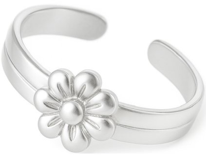 damsky prsten chirurgicka ocel kvietok jemny lesk nastavitelny