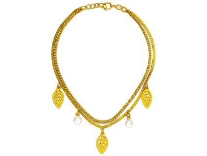 damsky naramok perlove listky