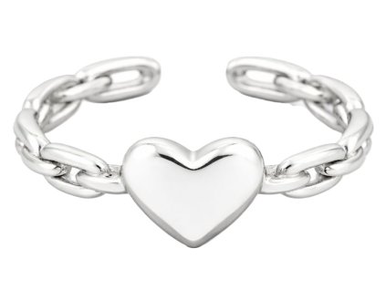 damsky prsten srdce retaz