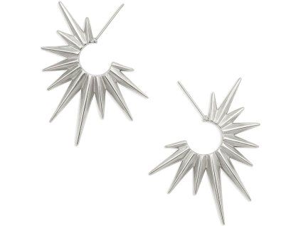 damske ocelove nausnice v striebornej farbe sunburst