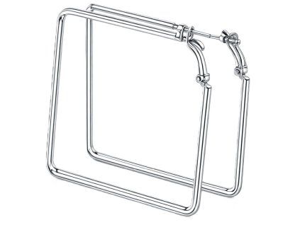 damske ocelove nausnice strieborna farba Geometric Chic