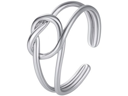 Dámsky prsteň Elegant Weave s prepleteným elegantným dizajnom z ocele.
