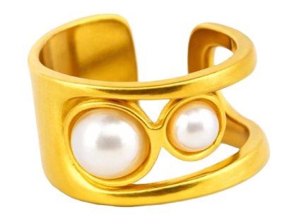 damsky prsten zlate perly