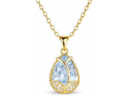 damsky nahrdelnik krystalova slza zlaty