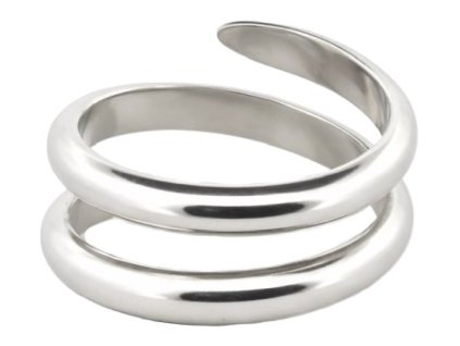 damsky prsten strieborna spirala