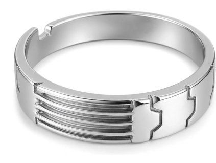 pansky strieborny prsten ocelove jadro