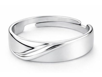 pansky strieborny prsten nekonecna linia