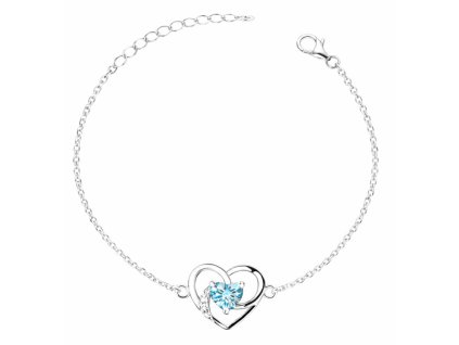 damsky strieborny naramok kvet srdca