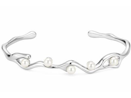 damsky strieborny naramok perlovy usvit