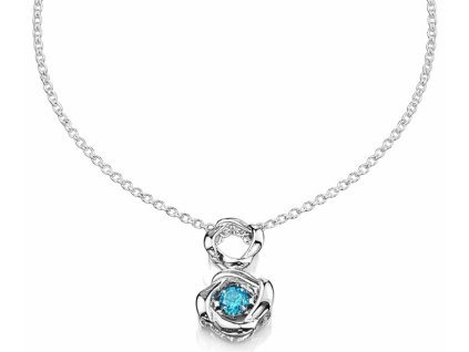 damsky strieborny nahrdelnik modre oko osudu