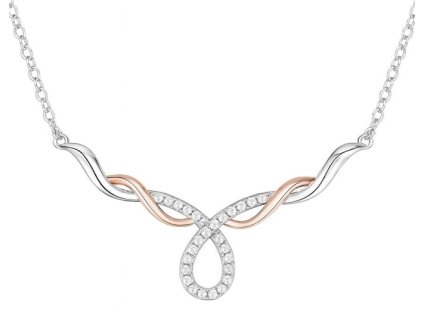 damsky strieborny nahrdelnik ruzova elara